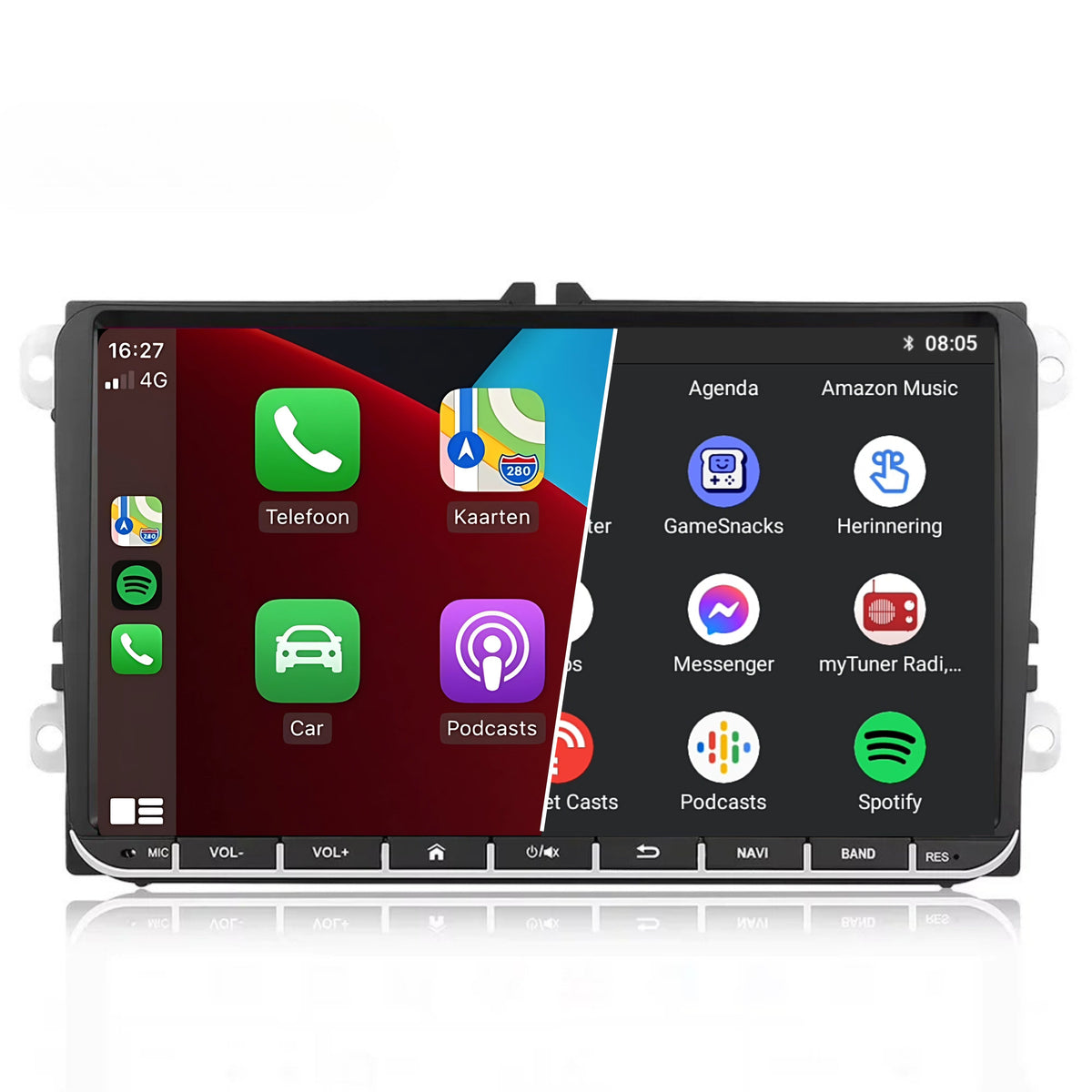 Denago DNG-2753 multimediasysteem voor Volkswagen Amarok, Beetle, Caddy en meer (2003–2020)