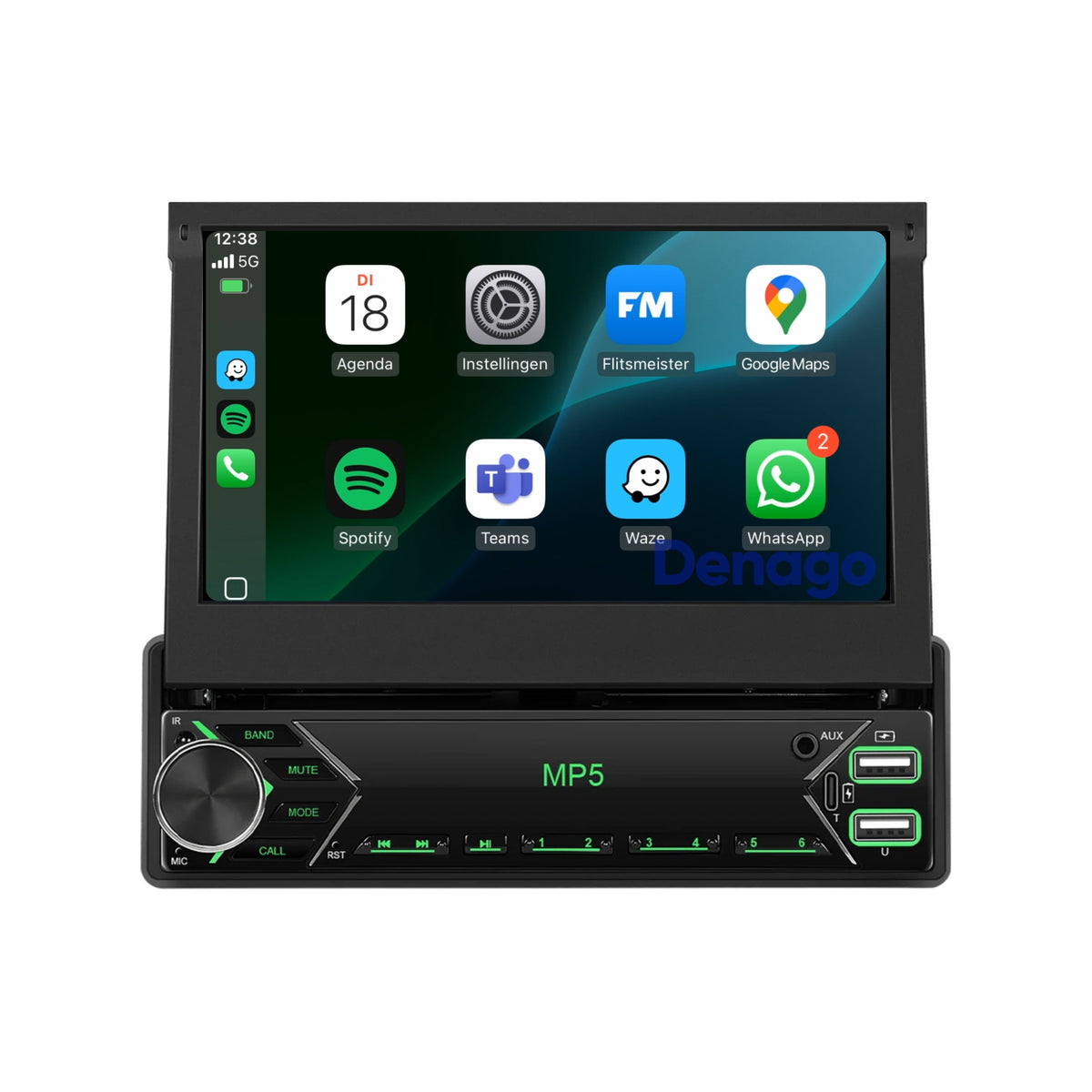 Denago DNG-1108 universele 1-DIN autoradio, afbeelding 2