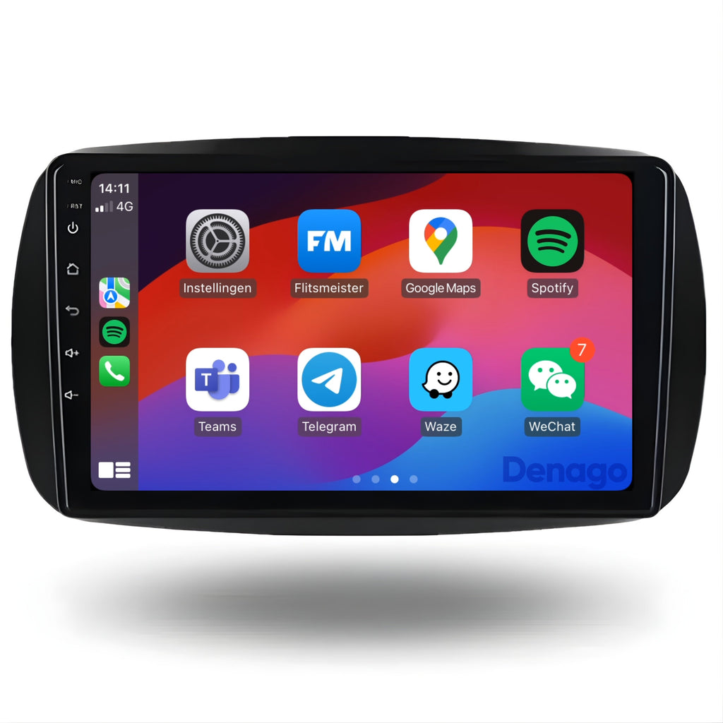 Denago DNG-A197 multimediasysteem voor Smart Forfour en Fortwo (2015–2019)