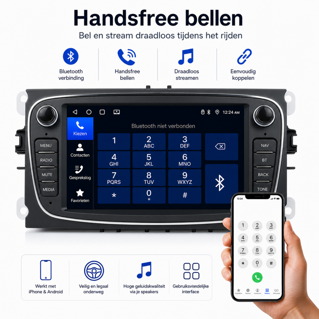 Denago DNG-67 multimediasysteem voor Ford Focus 2, Galaxy 2, Mondeo en meer (2007–2014), afbeelding 4