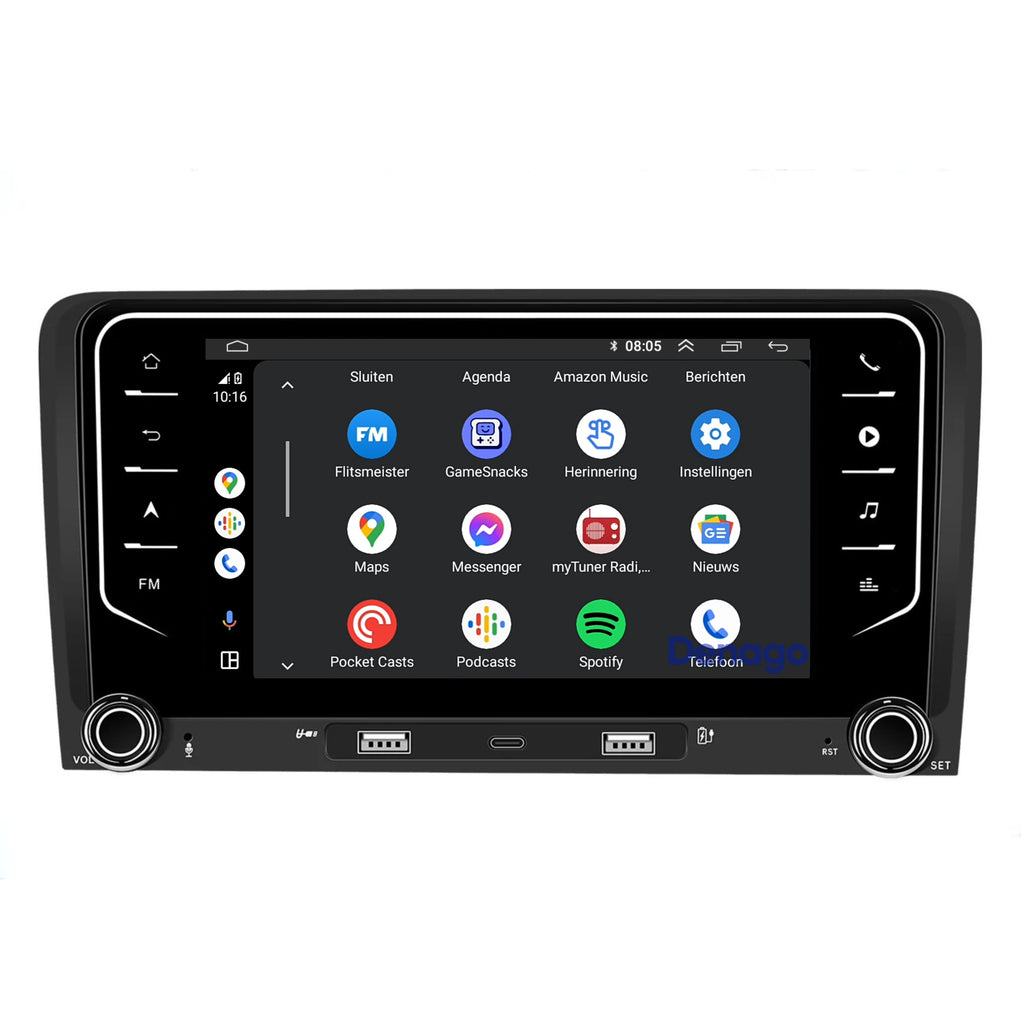 Denago DNG-1178 multimediasysteem voor Audi A3 (2004–2013), afbeelding 3