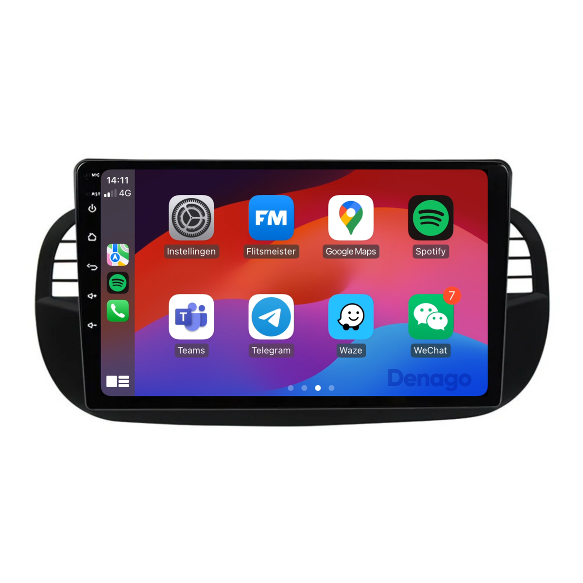 Denago DNG-A66 multimediasysteem voor Fiat 500 (2007–2015)