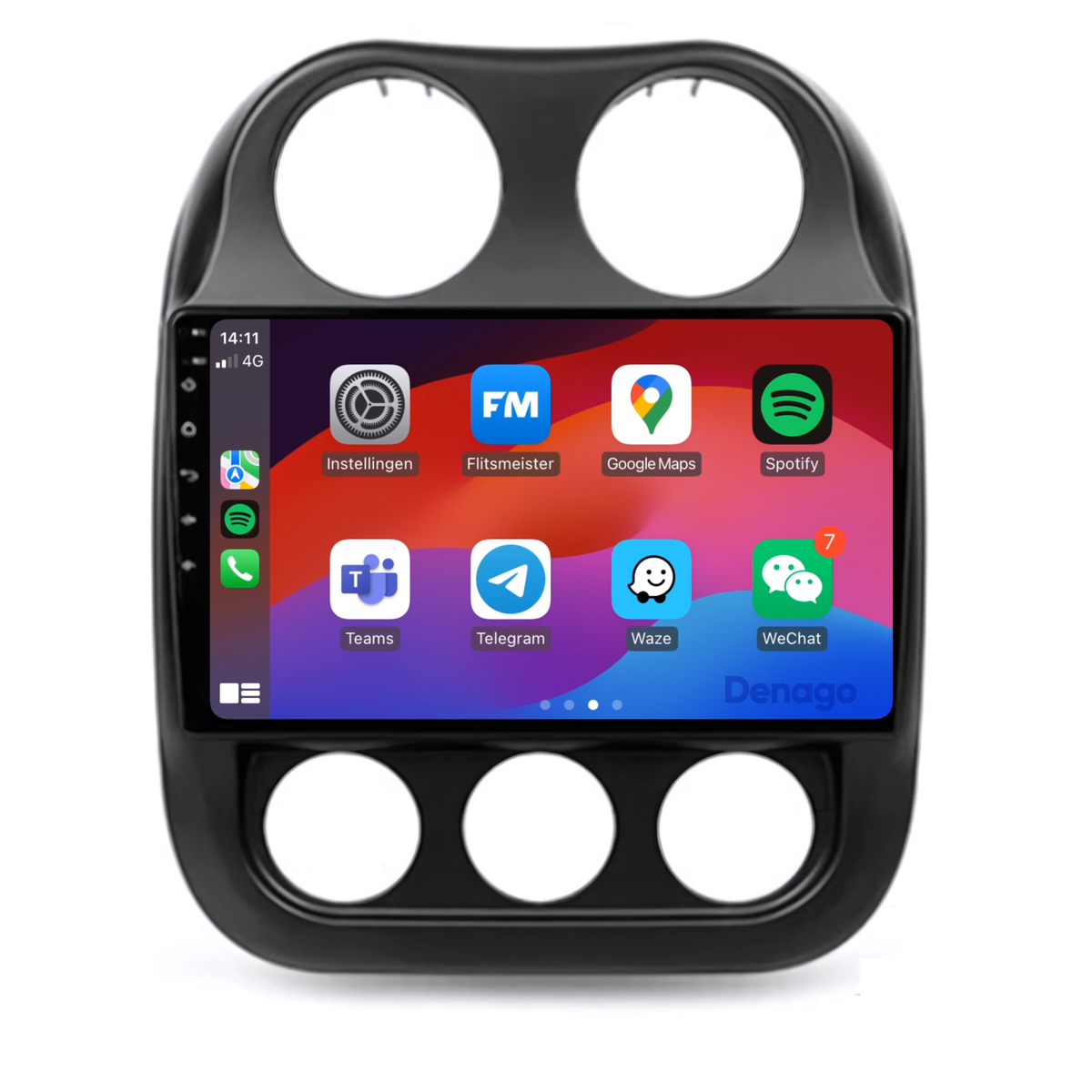 Denago DNG-A37 multimediasysteem voor Jeep Compass (2010–2016), afbeelding 3