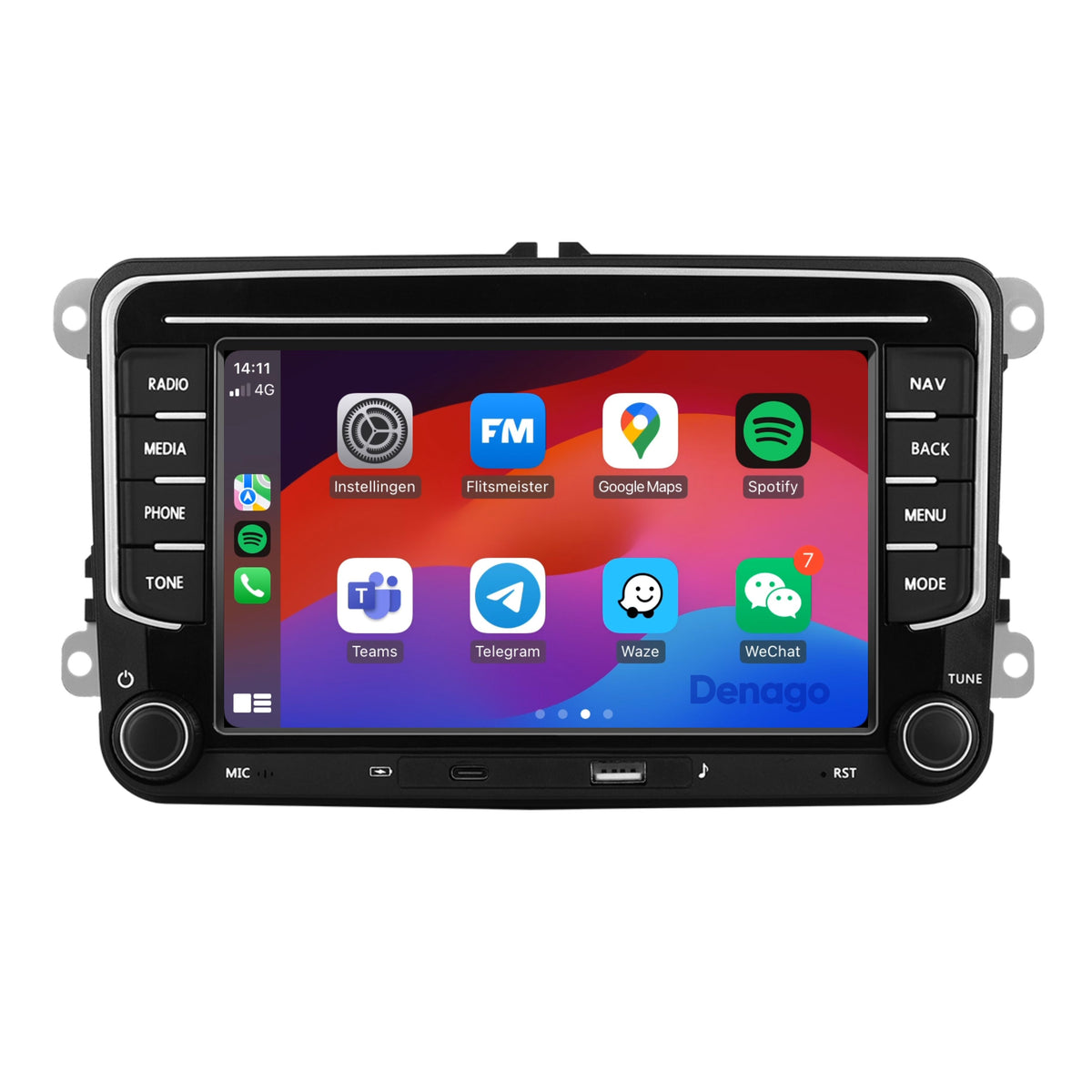Denago DNG-2770-T6 multimediasysteem voor Volkswagen Multivan T6 en Transporter (2015–2019), afbeelding 3