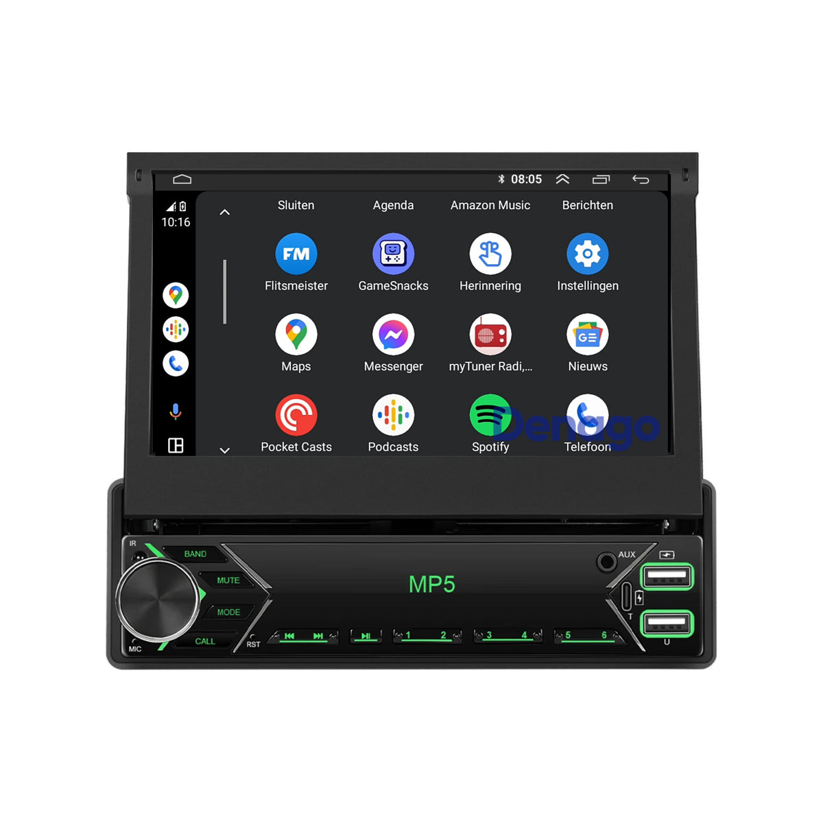 Denago DNG-1108 universele 1-DIN autoradio, afbeelding 3