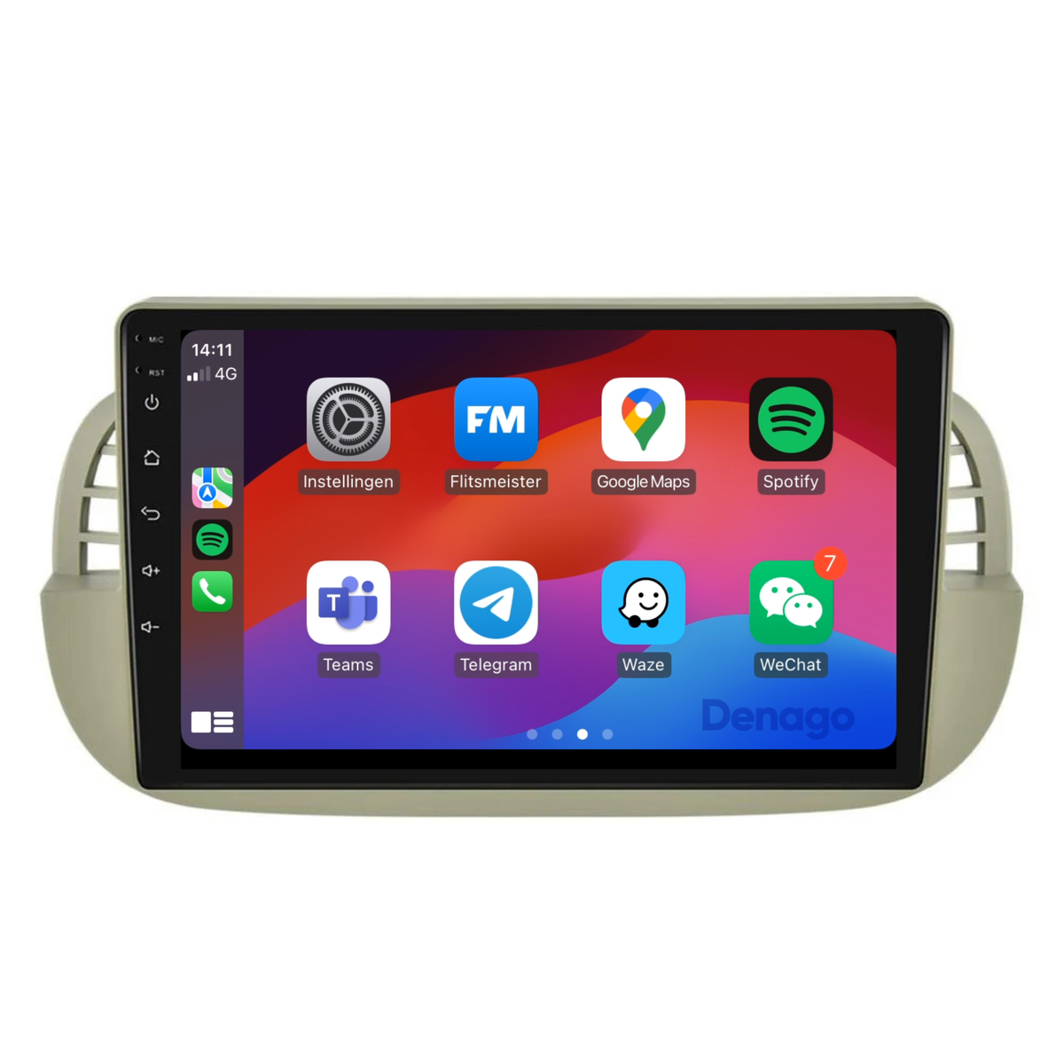 Denago DNG-A54 multimediasysteem voor Fiat 500 (2007–2015), afbeelding 5