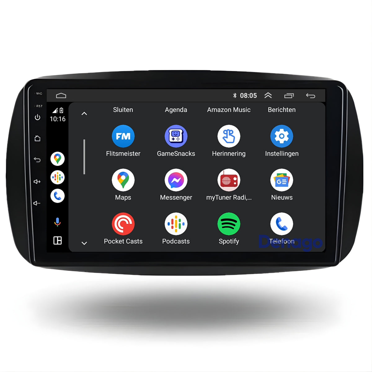 Denago DNG-A197 multimediasysteem voor Smart Forfour en Fortwo (2015–2019), afbeelding 3