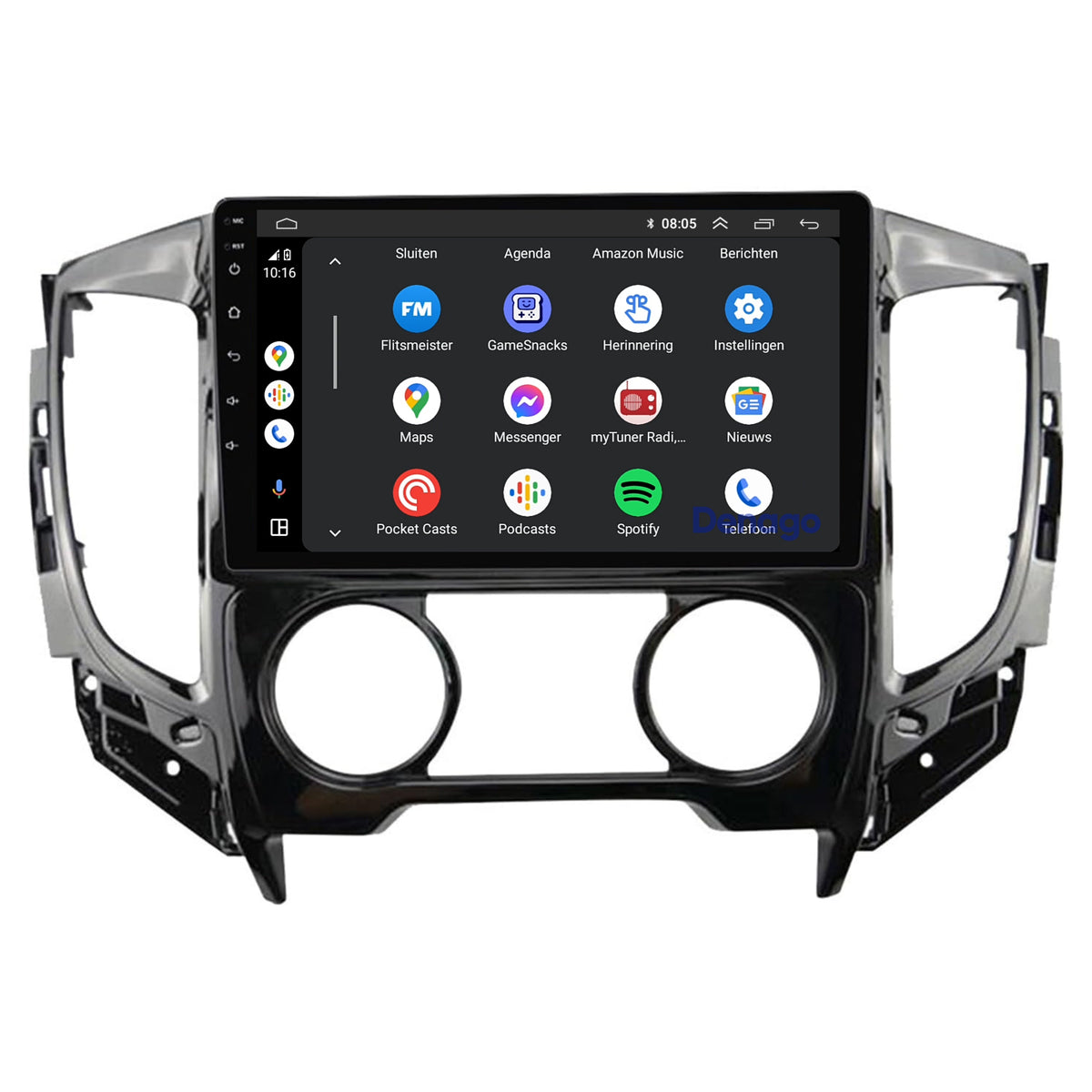 Denago DNG-A285 multimediasysteem voor Mitsubishi Triton (2015–2018), afbeelding 3