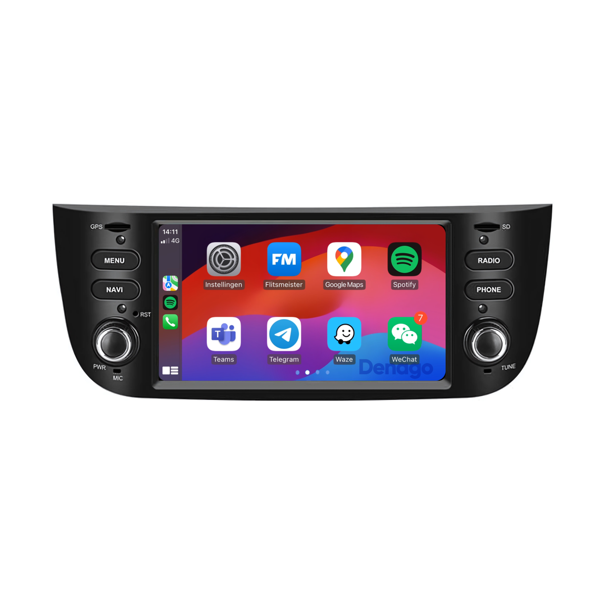 Denago DNG-2725 multimediasysteem voor Fiat Linea en Punto (2010–2016), afbeelding 5