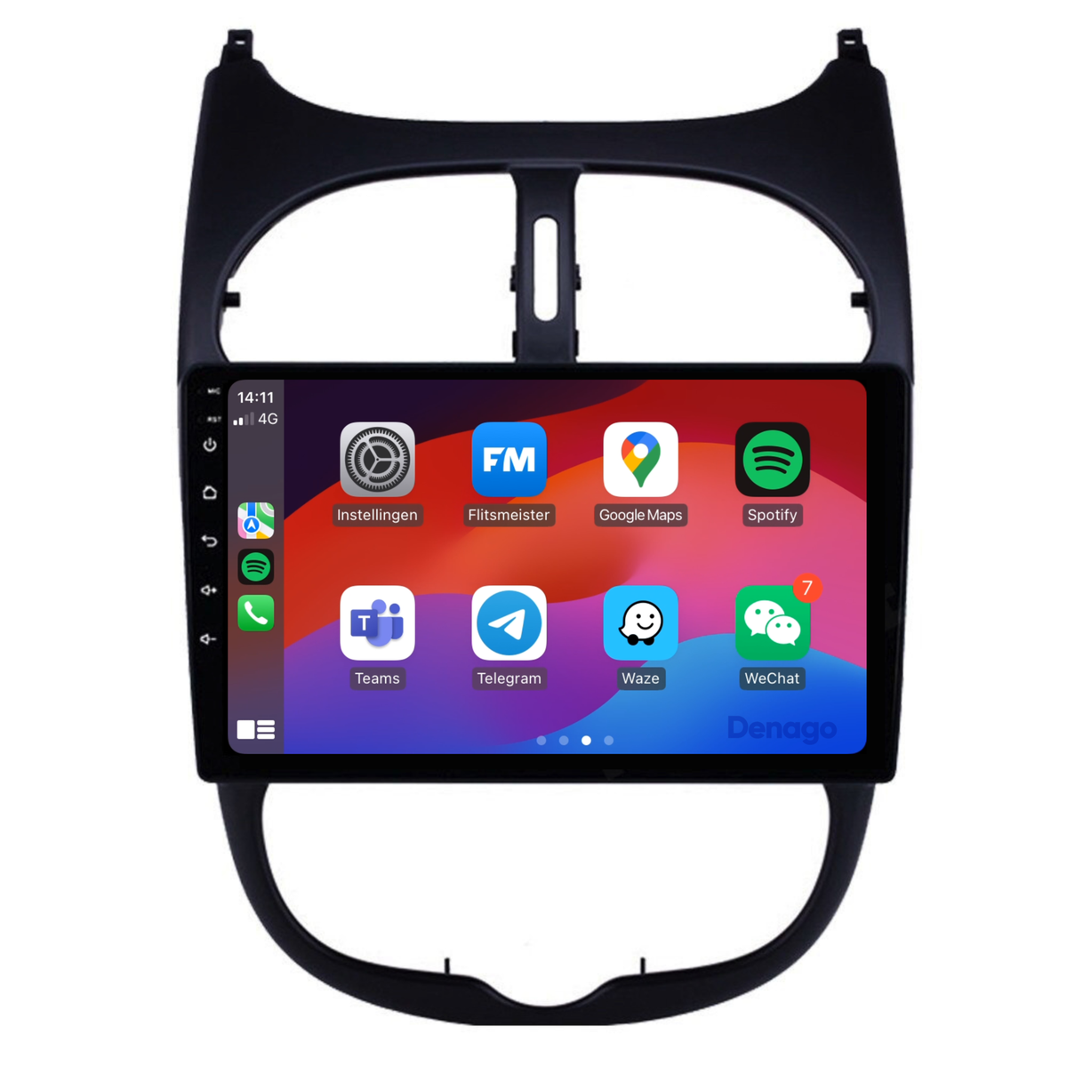Denago DNG-A07 multimediasysteem voor Peugeot 206 (1998–2009), afbeelding 2