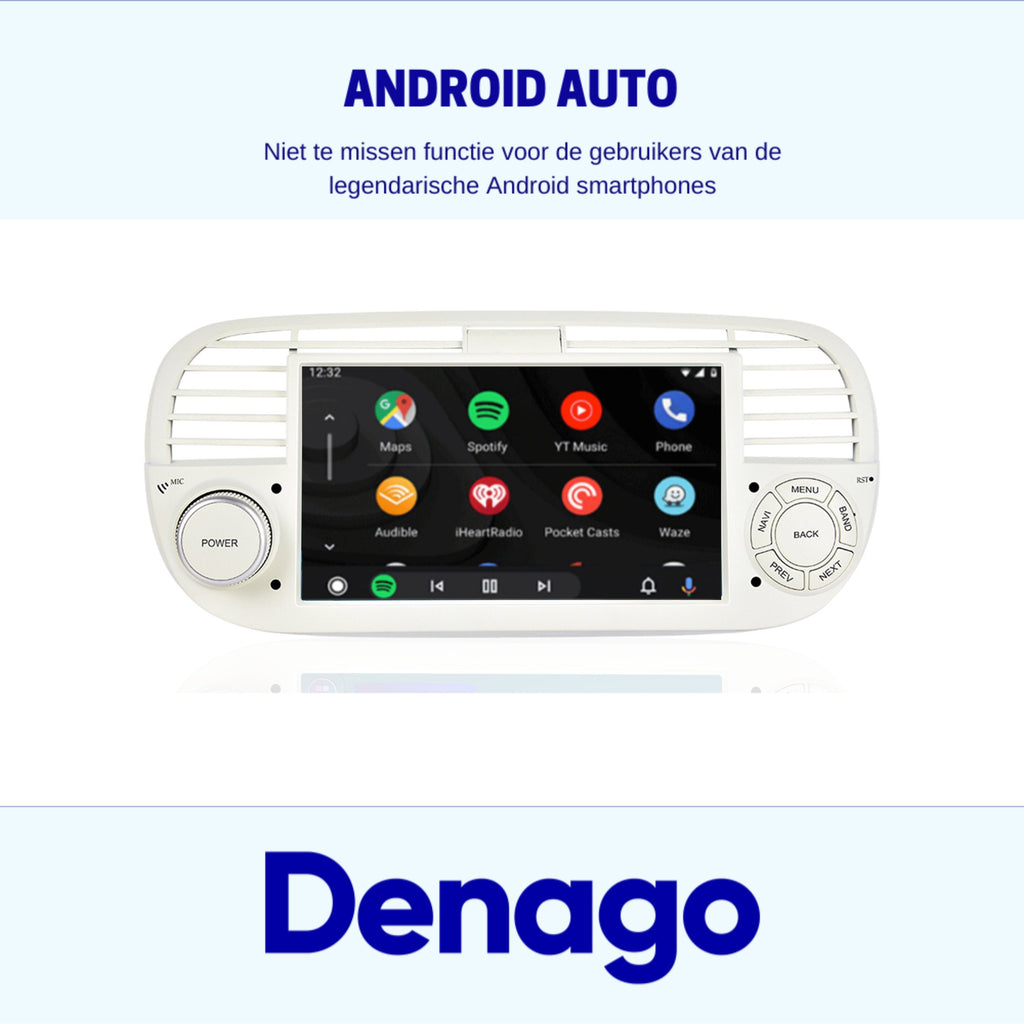 Denago DNG-1123W multimediasysteem voor Fiat 500 en 500 Abarth (2007–2015), afbeelding 3