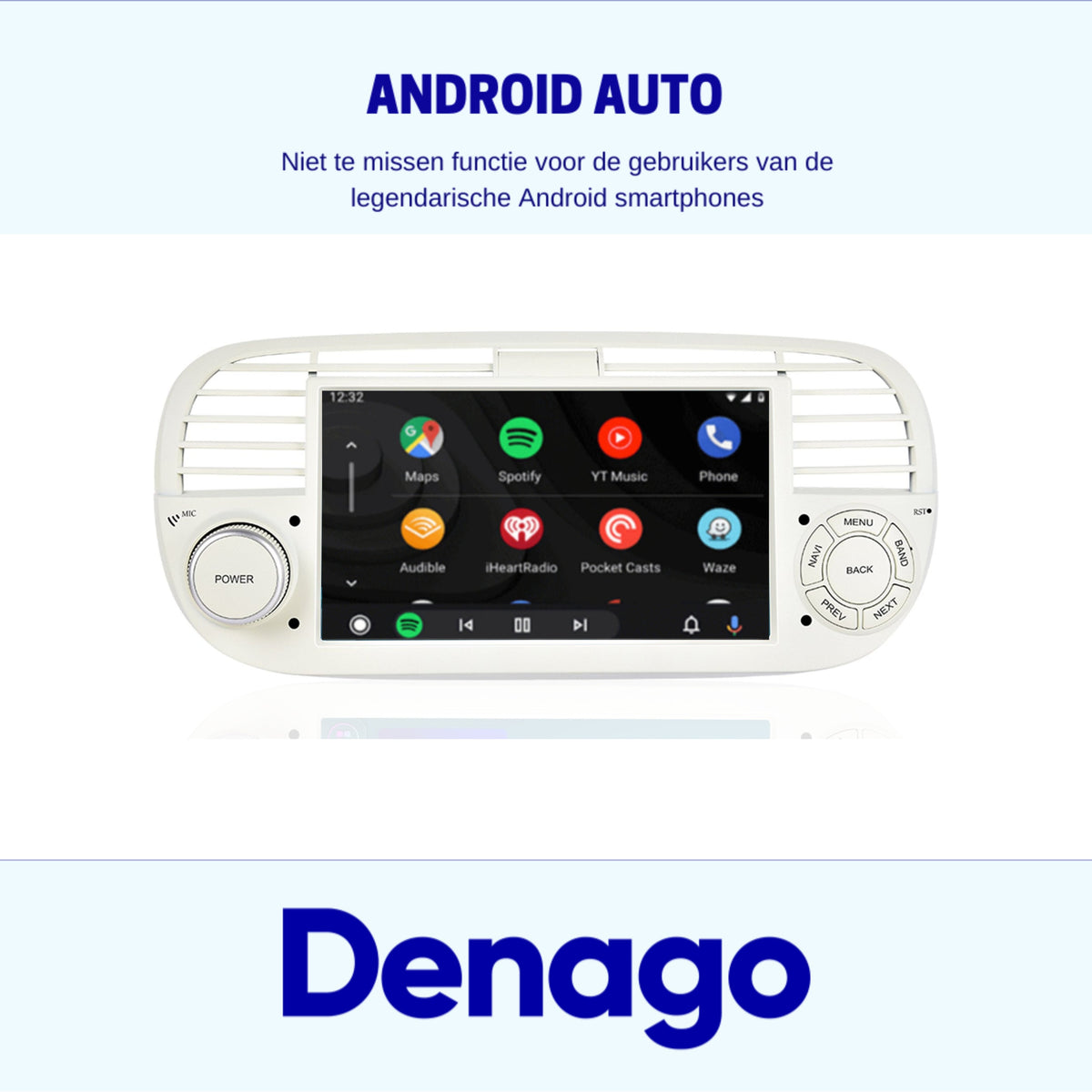 Denago DNG-1123W multimediasysteem voor Fiat 500 en 500 Abarth (2007–2015), afbeelding 3