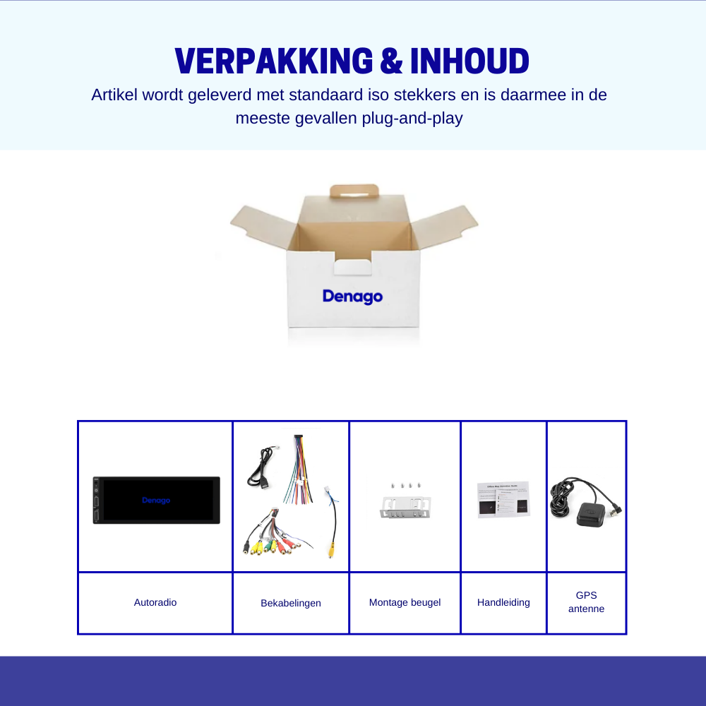 Denago DNG-0318 universele 1-DIN autoradio, afbeelding 6