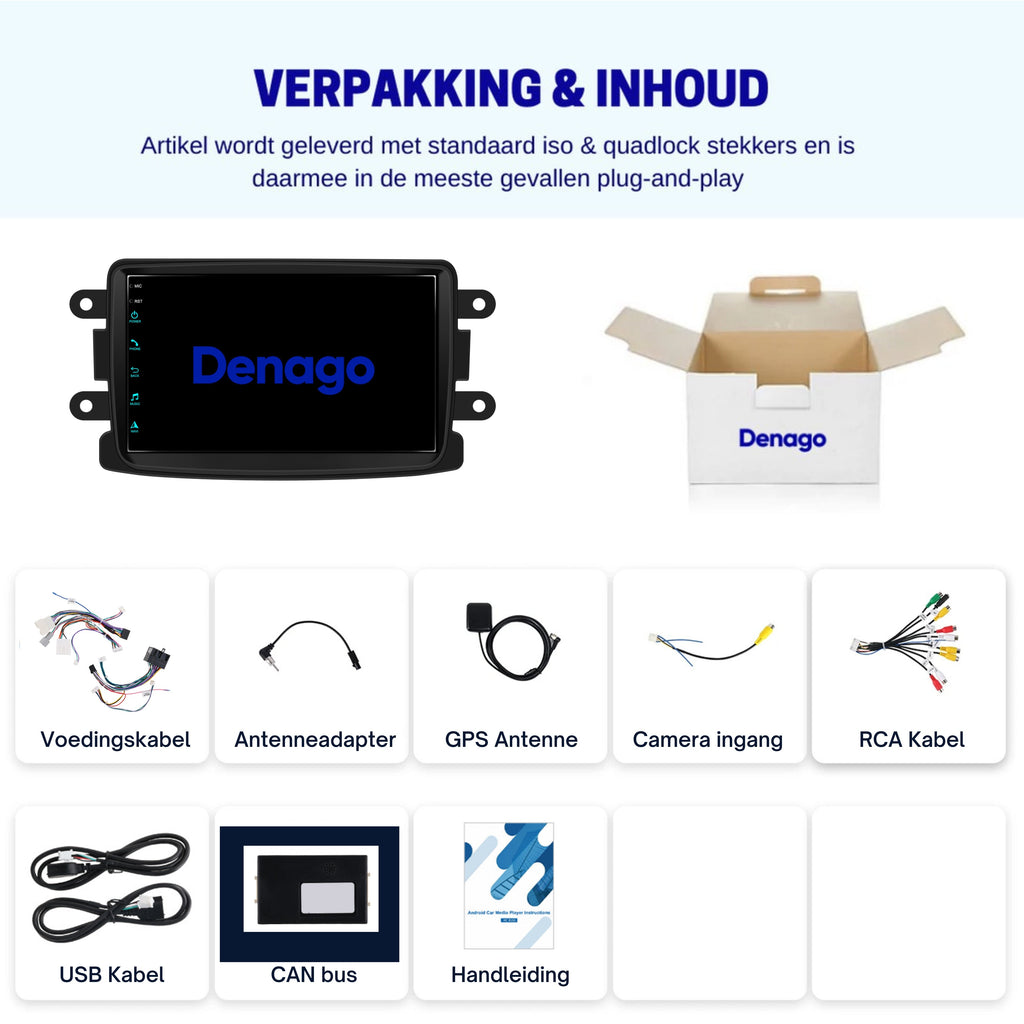 Denago DNG-1133D multimediasysteem voor Dacia Dokker (2013–2020), afbeelding 7