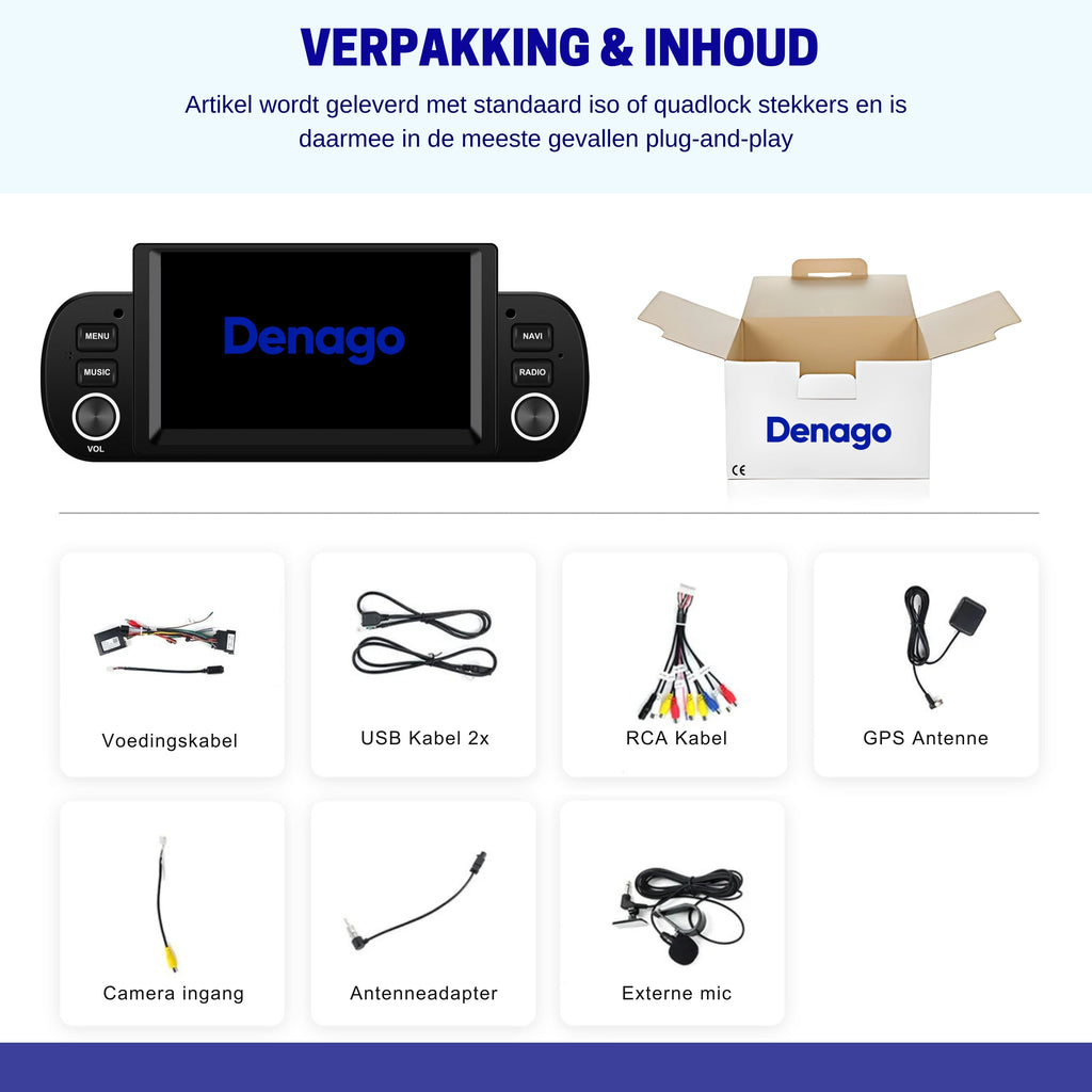 Denago DNG-1124 multimediasysteem voor Fiat Panda (2012–2020), afbeelding 7