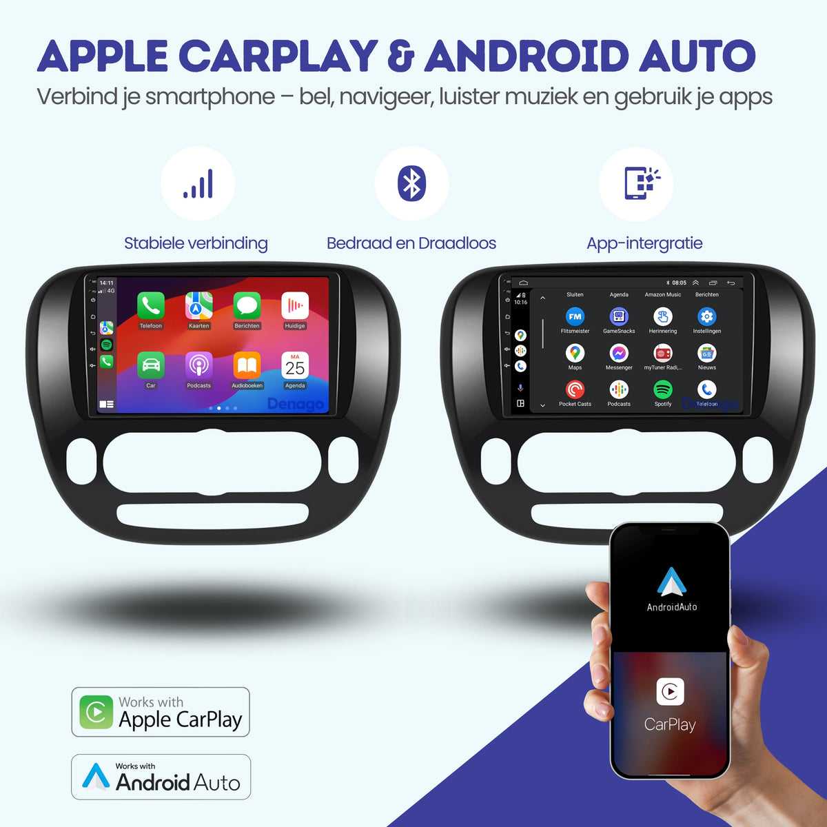 Denago DNG-A198 multimediasysteem voor Kia Soul (2014–2018), afbeelding 2