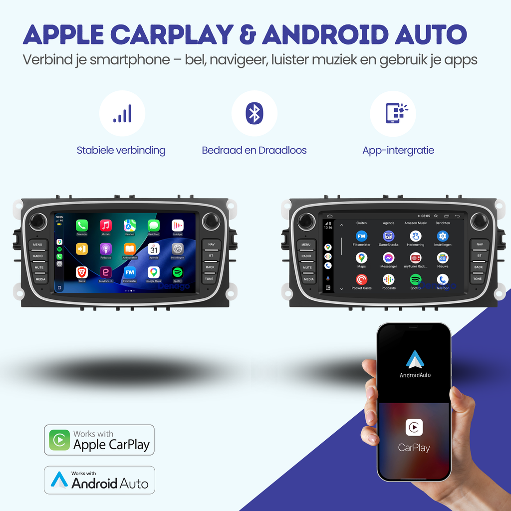 Denago DNG-67 multimediasysteem voor Ford Focus 2, Galaxy 2, Mondeo en meer (2007–2014), afbeelding 3