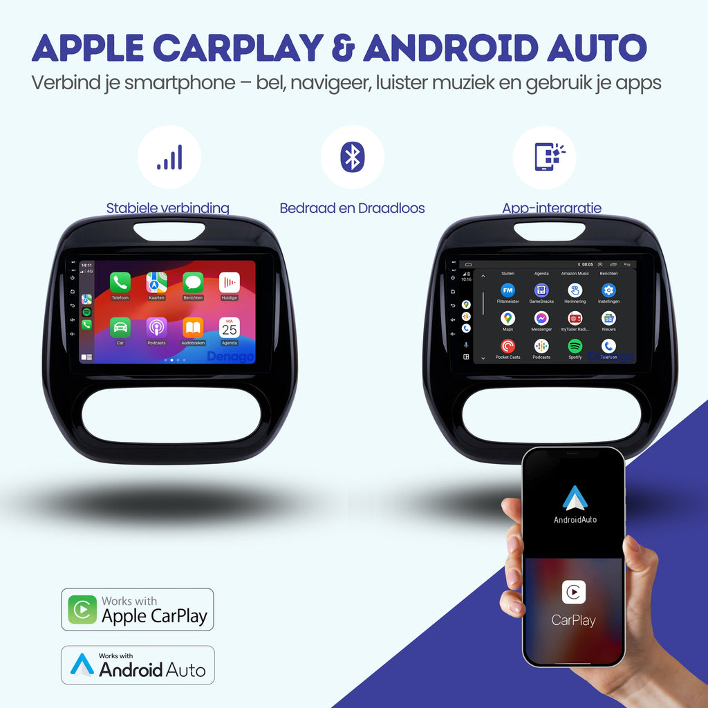 Denago DNG-A182 multimediasysteem voor Renault Captur (2013–2017), afbeelding 2
