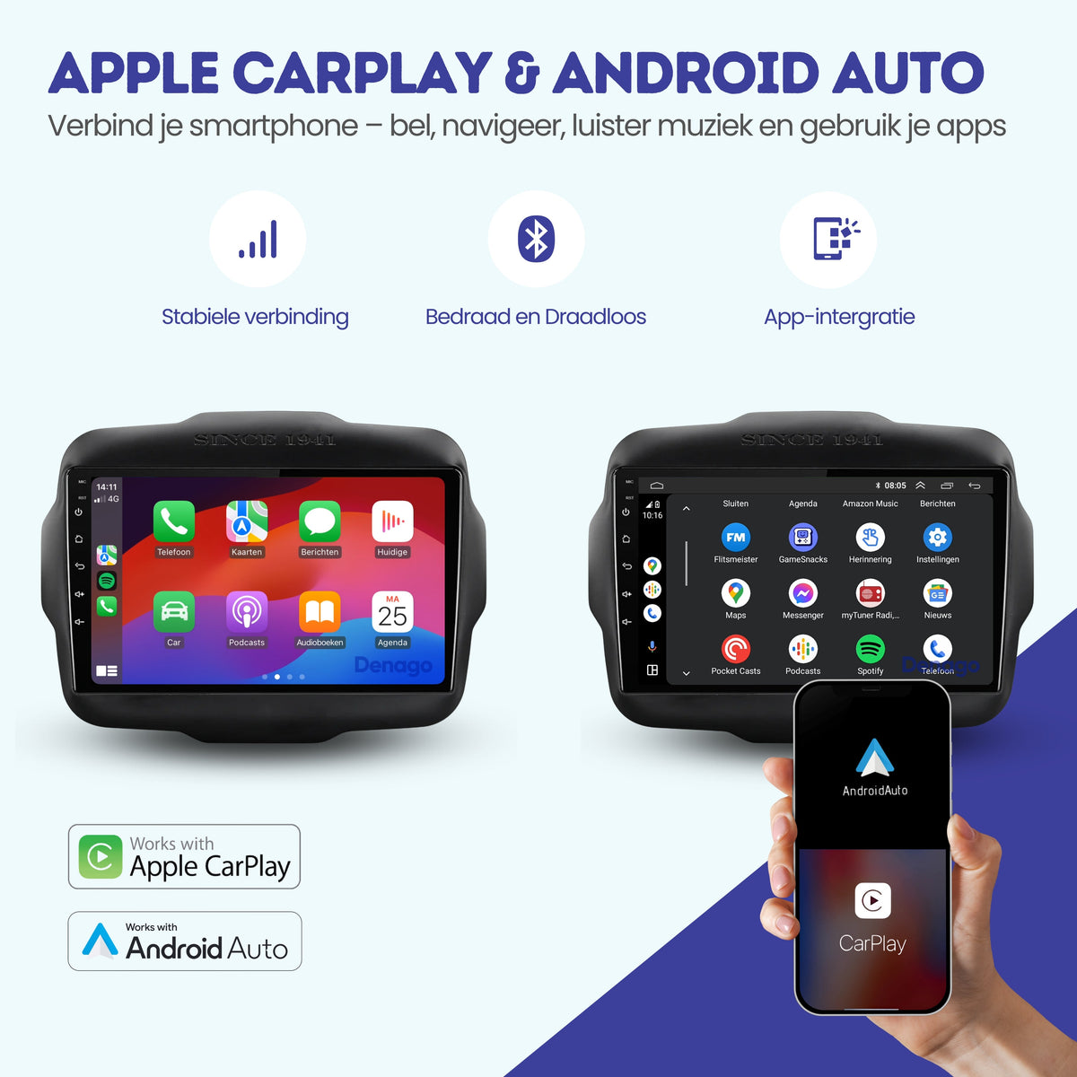 Denago DNG-A123 multimediasysteem voor Jeep Renegade (2014–2023), afbeelding 2