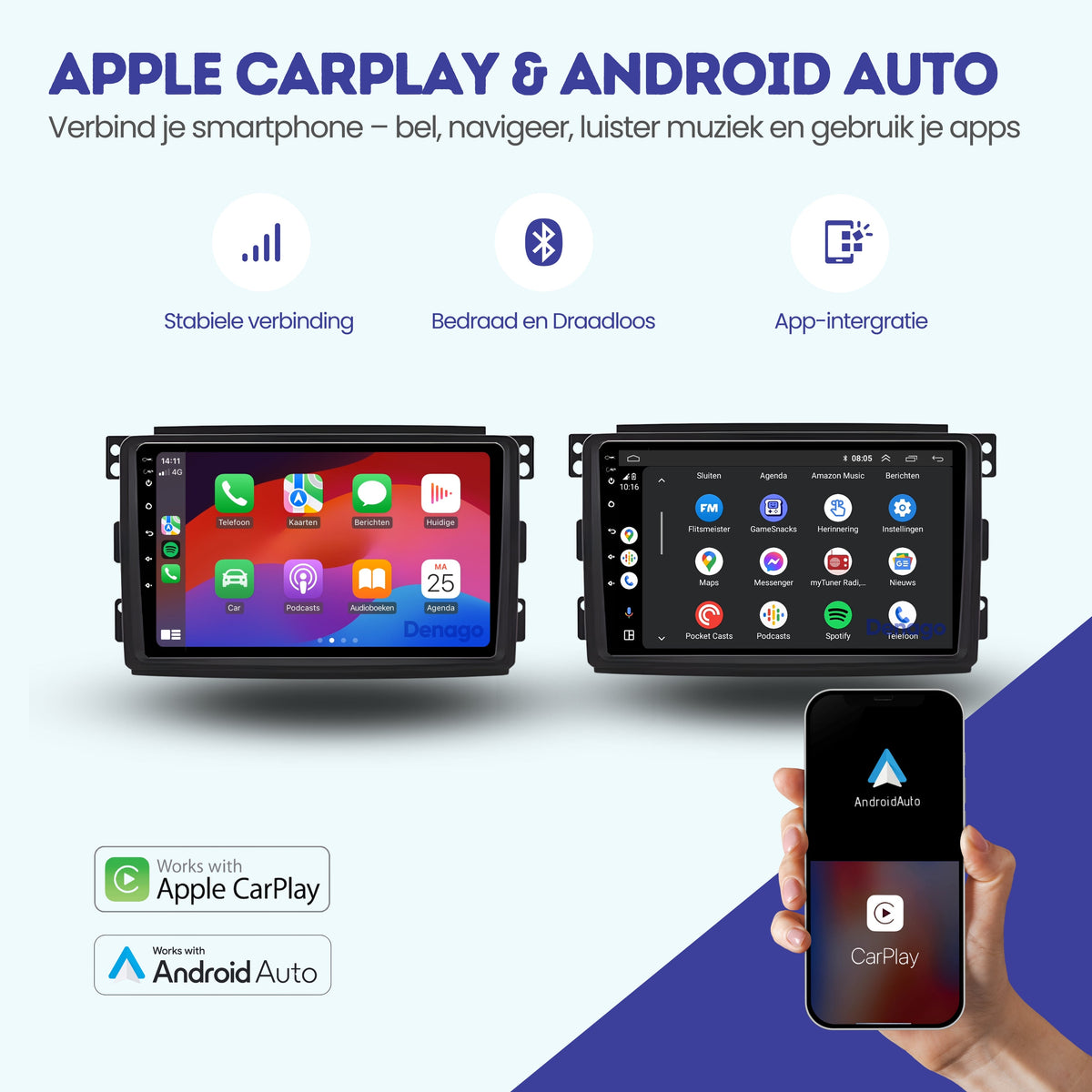 Denago DNG-A270 multimediasysteem voor Smart Fortwo (2009–2015), afbeelding 2