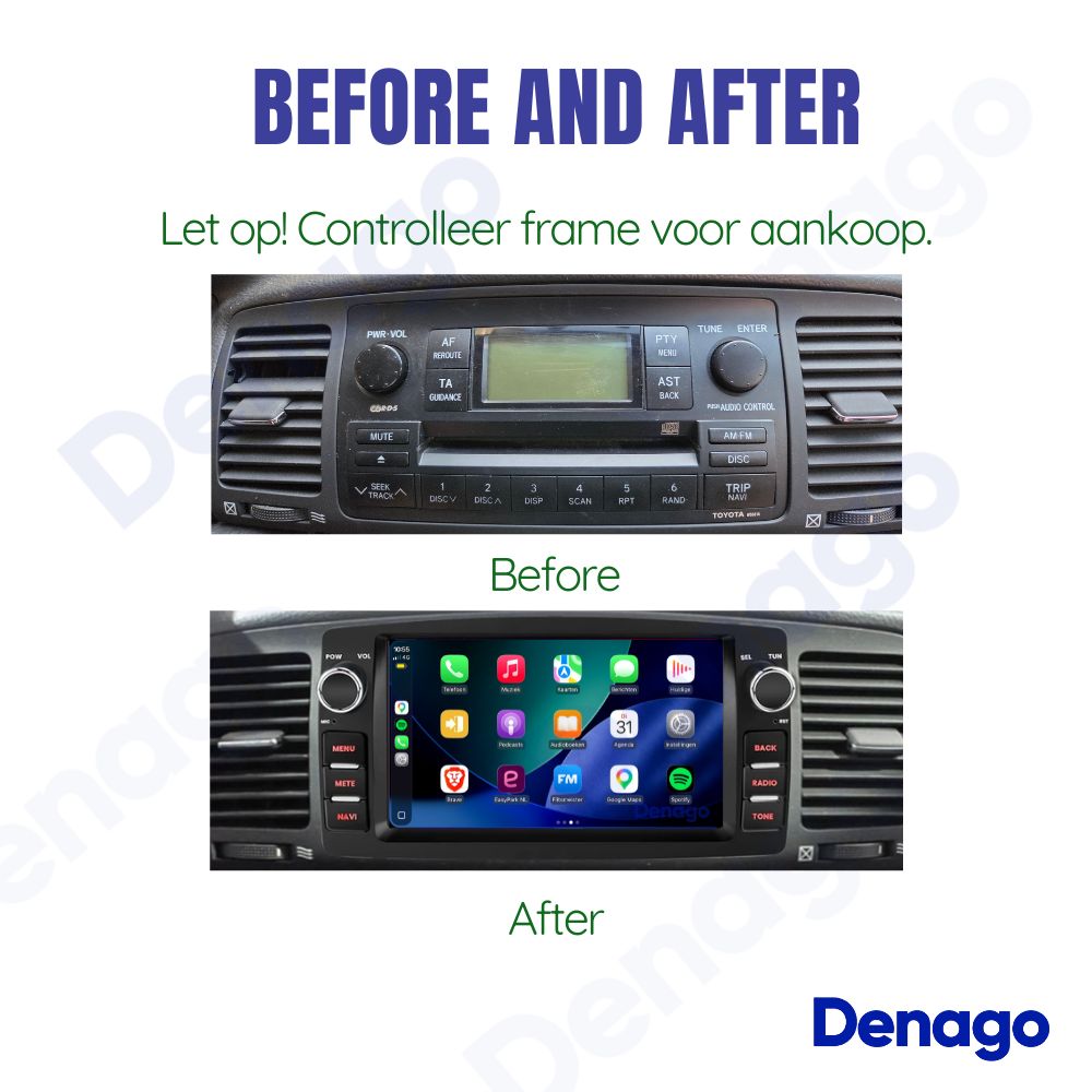 Denago DNG-1144 multimediasysteem voor Toyota Corolla E120 (2002–2007), afbeelding 4
