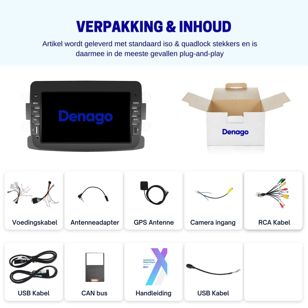 Denago DNG-1139L multimediasysteem voor Dacia Logan (2012–2020), afbeelding 7