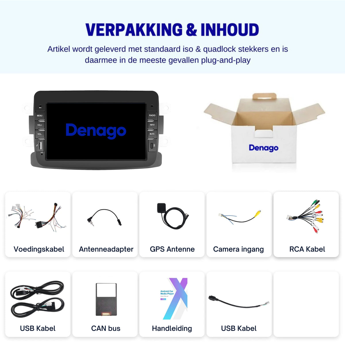 Denago DNG-1139L multimediasysteem voor Dacia Logan (2012–2020), afbeelding 7