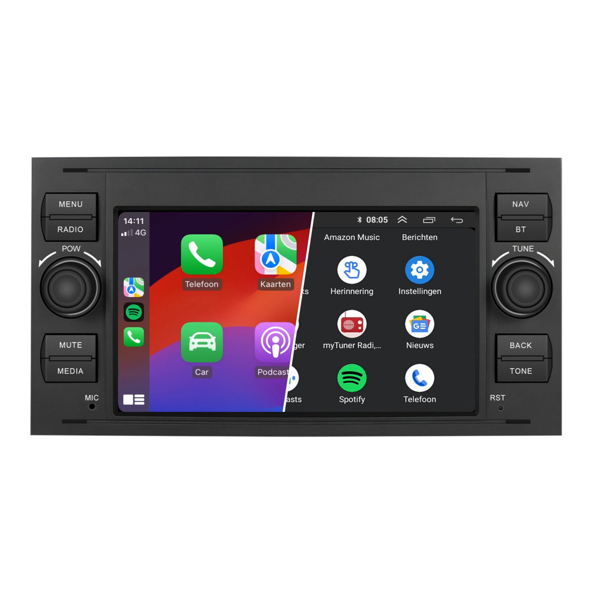 Denago DNG66 multimediasysteem voor Ford C-Max, Fiesta, Focus 2 en meer (2003–2013), afbeelding 2