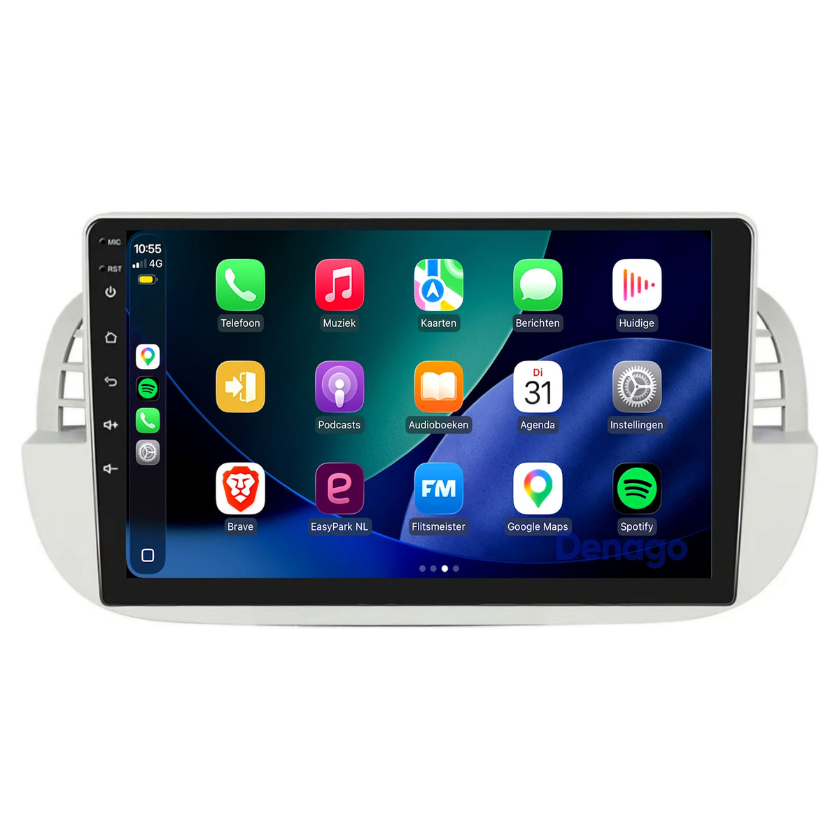 Denago DNG-A408 multimediasysteem voor Fiat 500 (2007–2015)