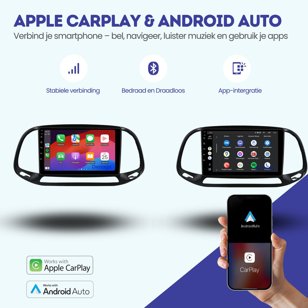 Denago DNG-A327 multimediasysteem voor Fiat Doblo (2015–2021), afbeelding 2