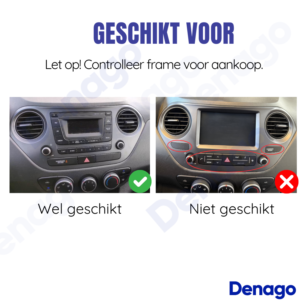 Denago DNG-A16 multimediasysteem voor Hyundai i10 (2014–2017), afbeelding 5