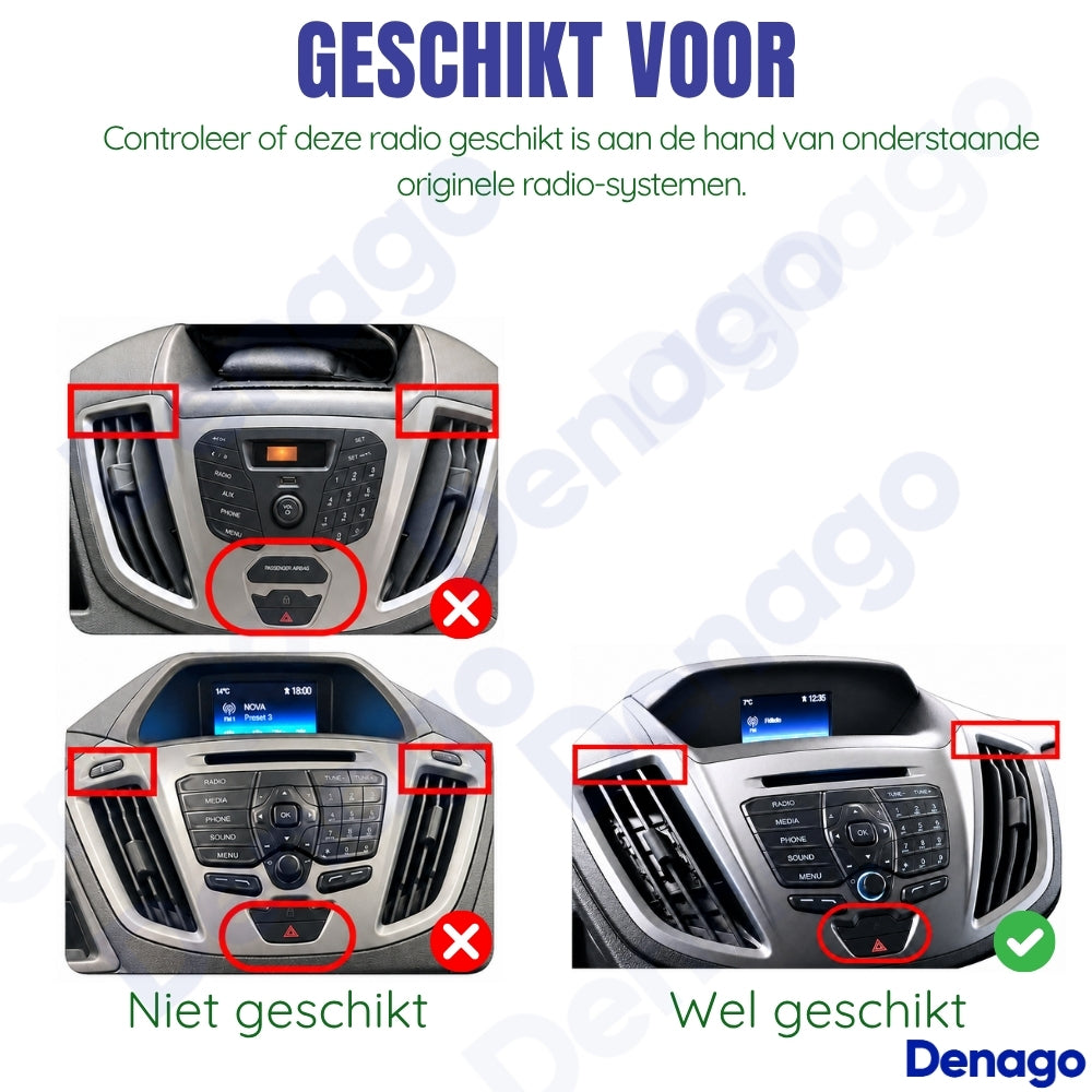 Denago DNG-A62 multimediasysteem voor Ford Transit (2014–2021), afbeelding 6