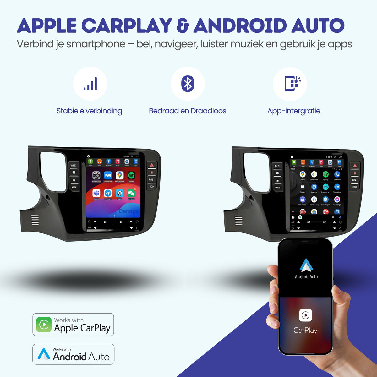 Denago DNG-A412 multimediasysteem voor Mitsubishi Outlander (2012–2019), afbeelding 2