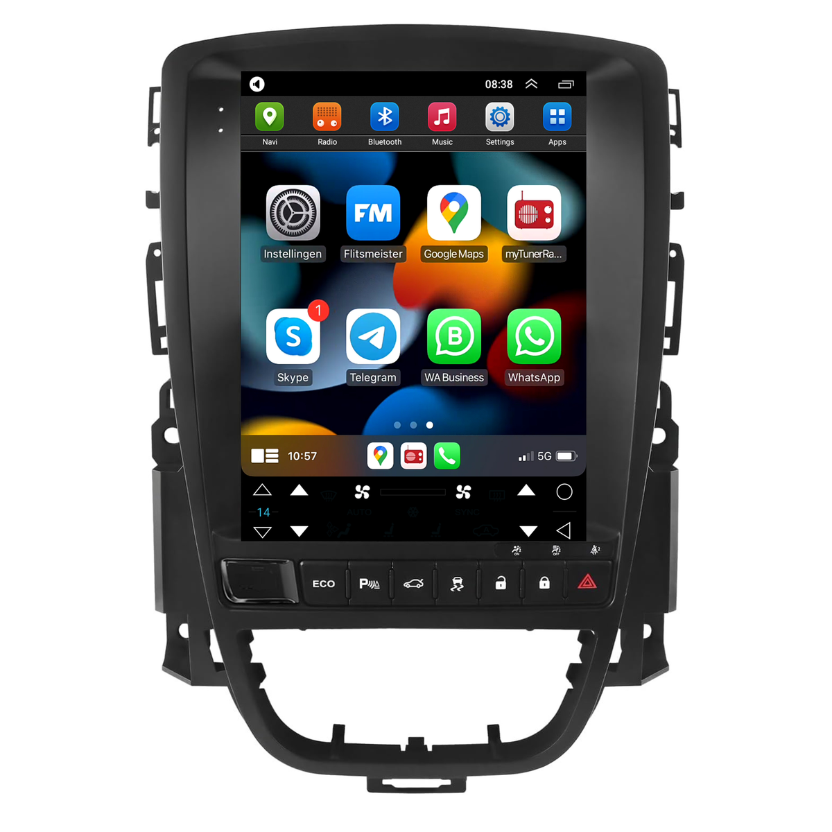Denago DNG-3626 multimediasysteem voor Opel Astra J en Cascada (2013–2017)