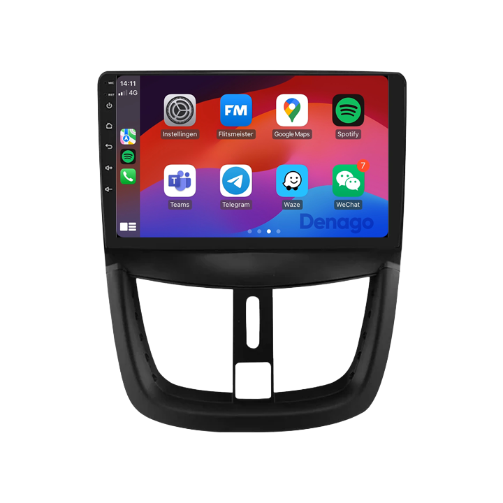 Denago DNG-A19 multimediasysteem voor Peugeot 207 (2006–2015)