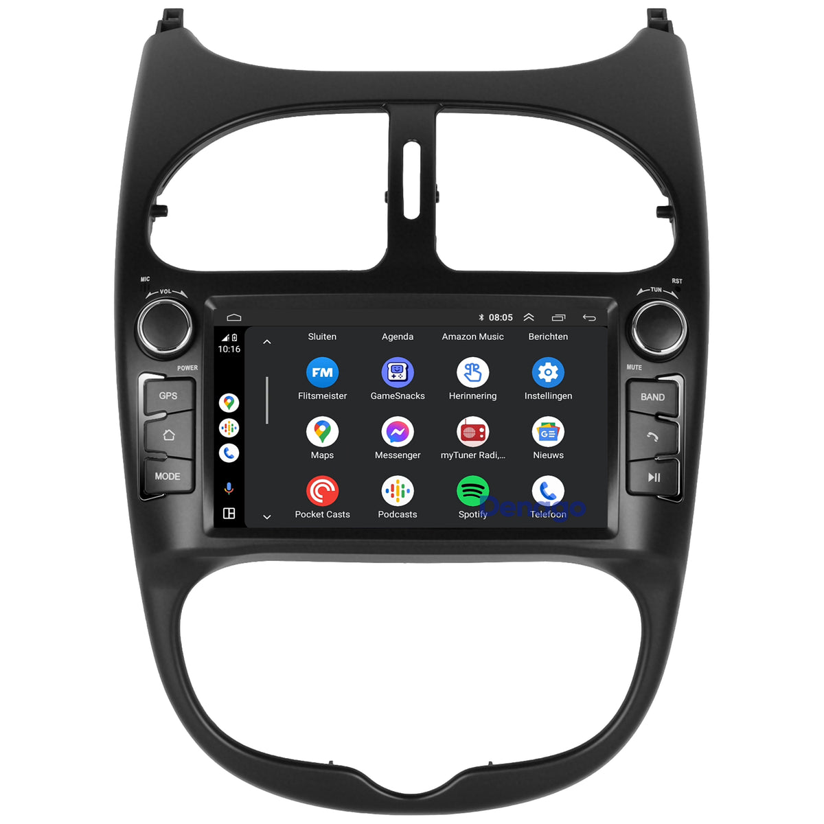 Denago DNG-6447 multimediasysteem voor Peugeot 206 (2000–2008), afbeelding 3