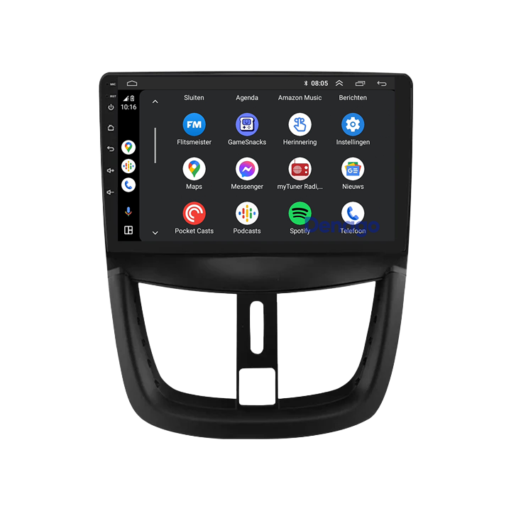Denago DNG-A398 multimediasysteem voor Peugeot 206+ (2009–2013), afbeelding 3