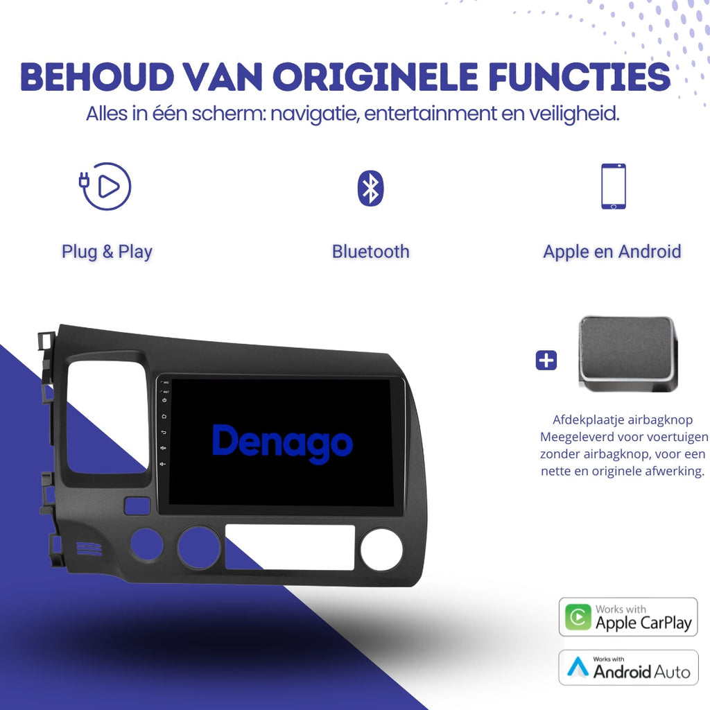 Denago DNG-0759 multimediasysteem voor Honda Civic (2007–2011), afbeelding 5
