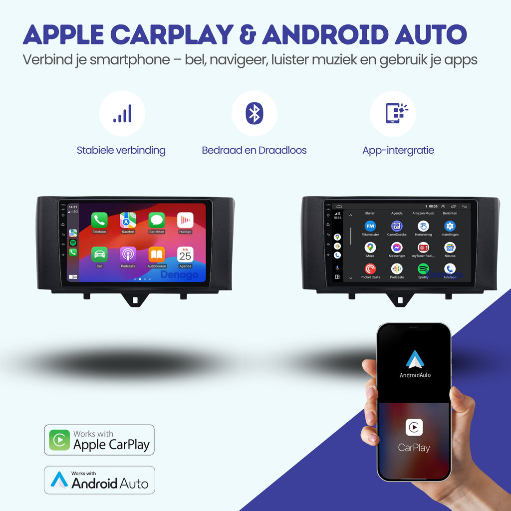 Denago DNG-A46 multimediasysteem voor Smart Fortwo (2011–2015), afbeelding 2