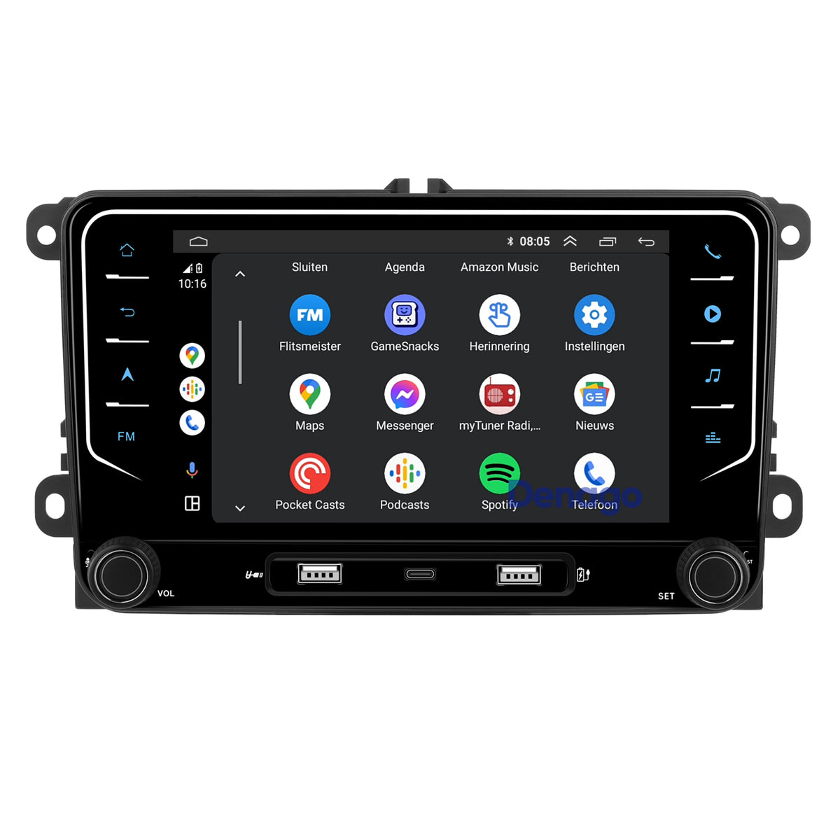 Denago DNG-3819 multimediasysteem voor Volkswagen Amarok, Beetle, Caddy en meer (2003–2020), afbeelding 3