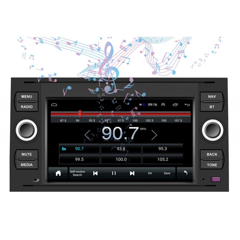 Denago DNG66 multimediasysteem voor Ford C-Max, Fiesta, Focus 2 en meer (2003–2013), afbeelding 8