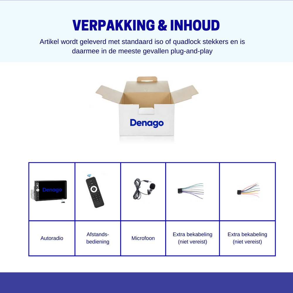 Denago DNG-CP68 universele 1-DIN autoradio, afbeelding 9