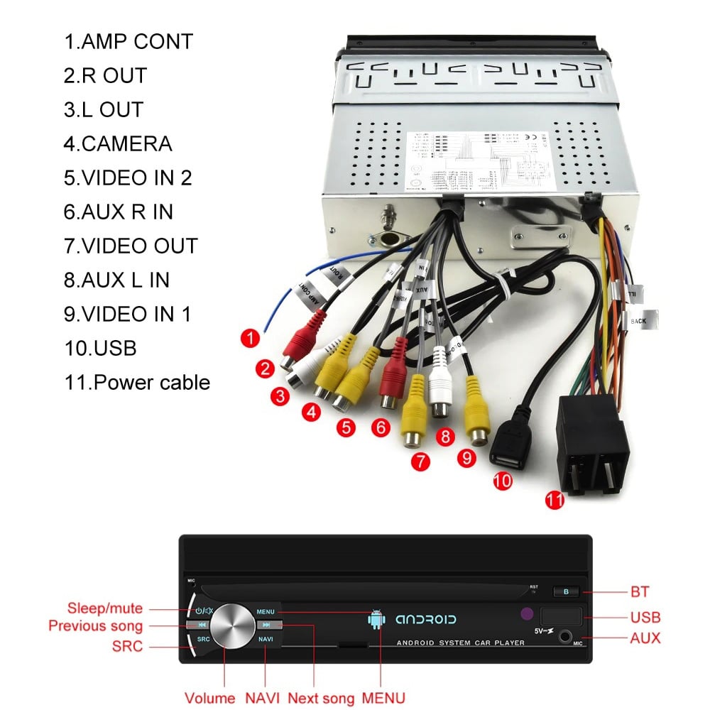Denago DNG-0148 universele 1-DIN autoradio, afbeelding 7