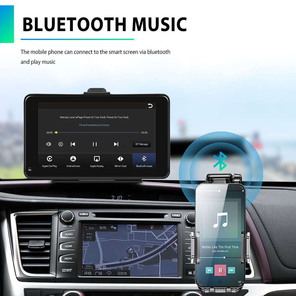 Denago DNG-0210 los CarPlay-scherm voor op het dashboard, afbeelding 4
