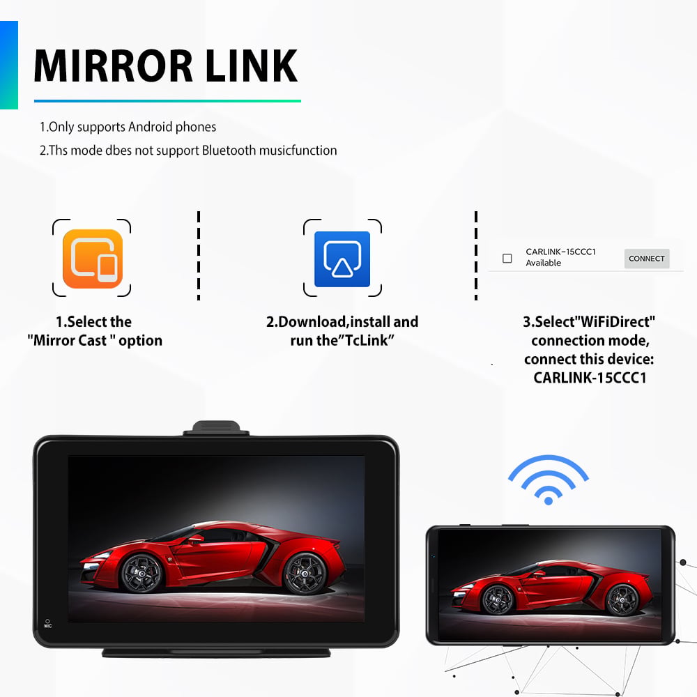 Denago DNG-0210 los CarPlay-scherm voor op het dashboard, afbeelding 9