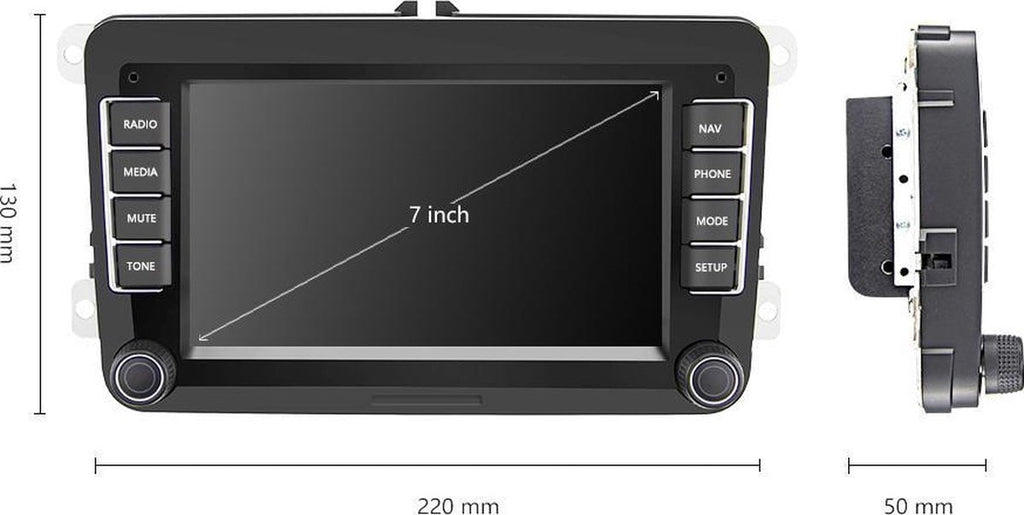 Denago DNG-0712SK multimediasysteem voor Škoda Fabia, Octavia, Rapid en meer (2006–2017), afbeelding 5