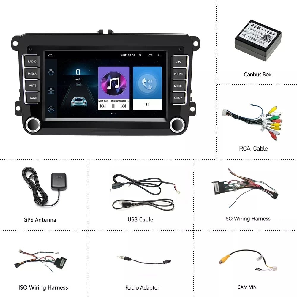 Denago DNG-0711SE multimediasysteem voor Seat Alhambra, Altea, Altea XL en meer (2004–2018), afbeelding 5