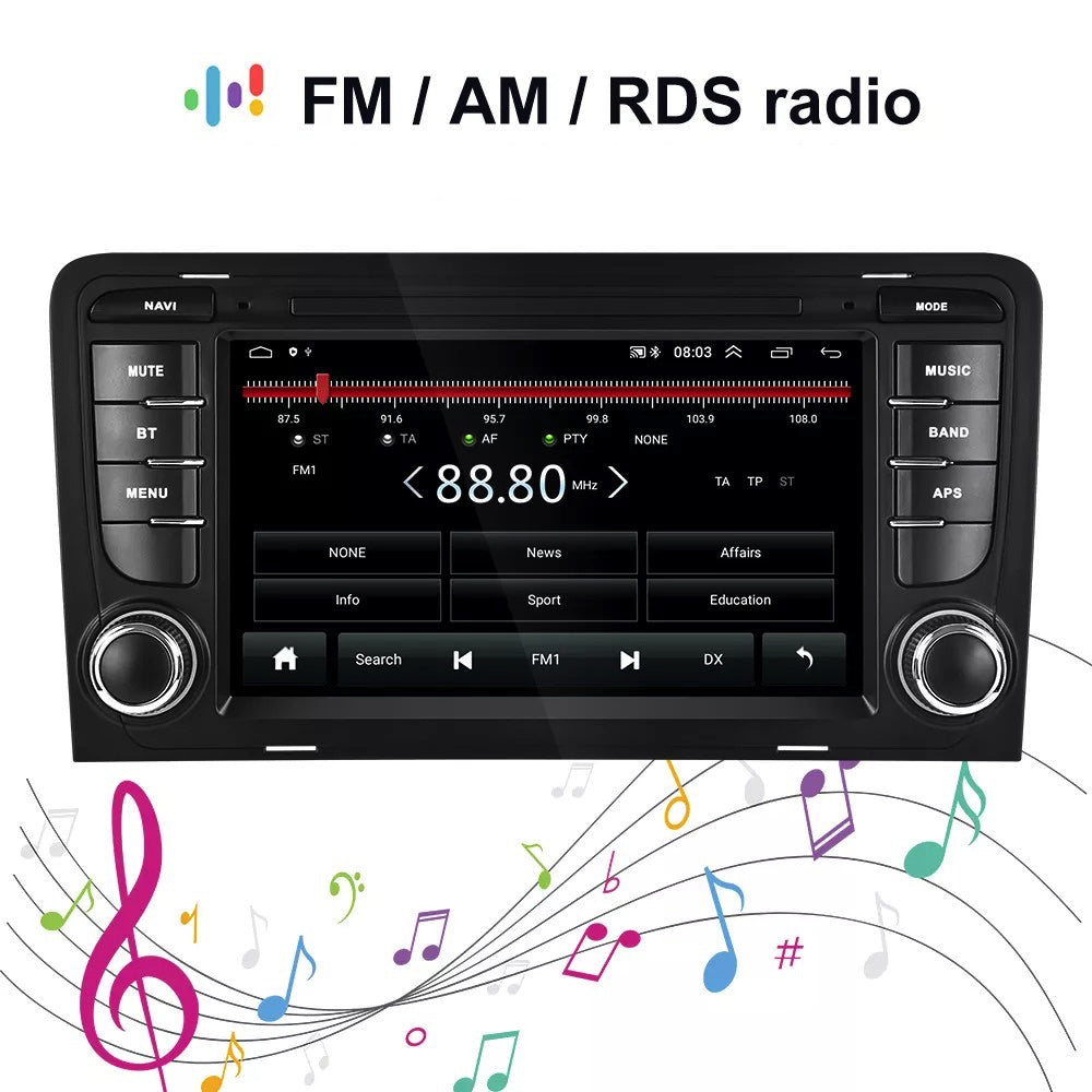 Denago DNG-0764 multimediasysteem voor Audi A3, RS3 en S3 (2004–2013), afbeelding 5