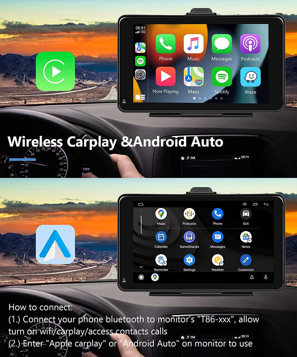Denago DNG-210 los CarPlay-scherm voor op het dashboard, afbeelding 2
