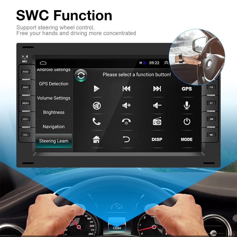 Denago DNG-27181 multimediasysteem voor Volkswagen, Seat, Škoda, Ford en Peugeot (1996–2010), afbeelding 5